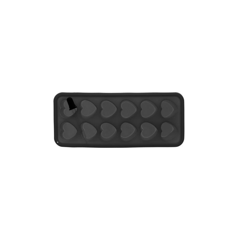 Silicone Heart Ice Cube Tray With Dropper | Grey