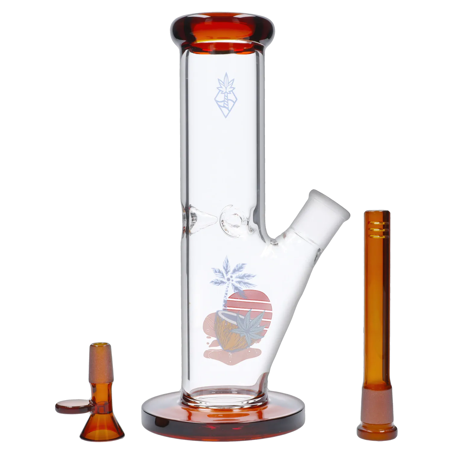 Cabana Cannabis Co. Coconut Water Pipe Amber - 10in