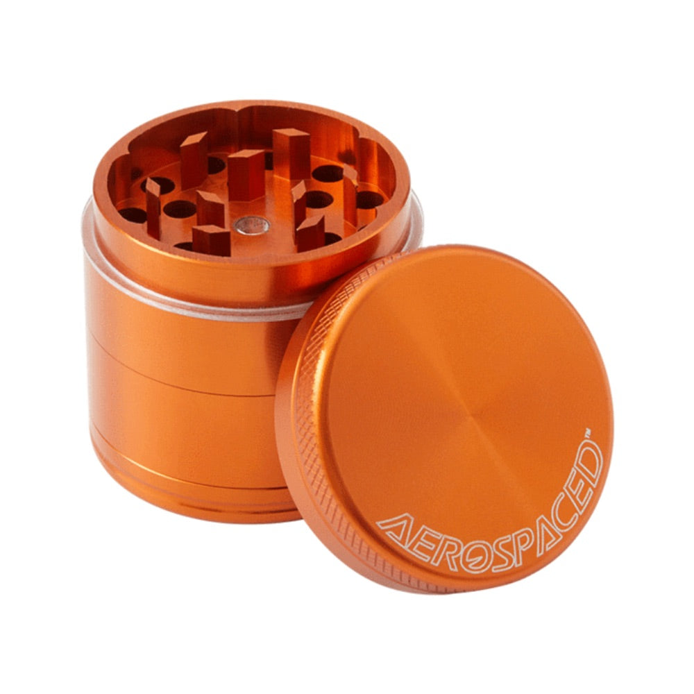 Aerospaced Anodized Aluminum Grinders by Higher Standards – 1.6 Inch | Orange