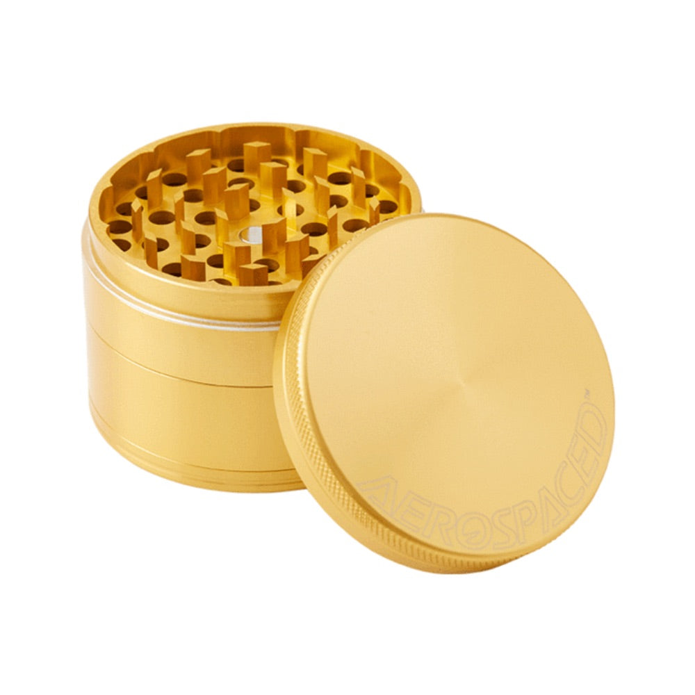 Aerospaced Anodized Aluminum Grinders by Higher Standards – 2.5 Inch | Gold