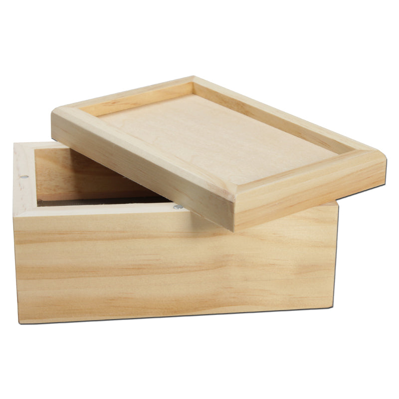 Wooden Pollen Sifter Kief Box - 3-part - storage compartment