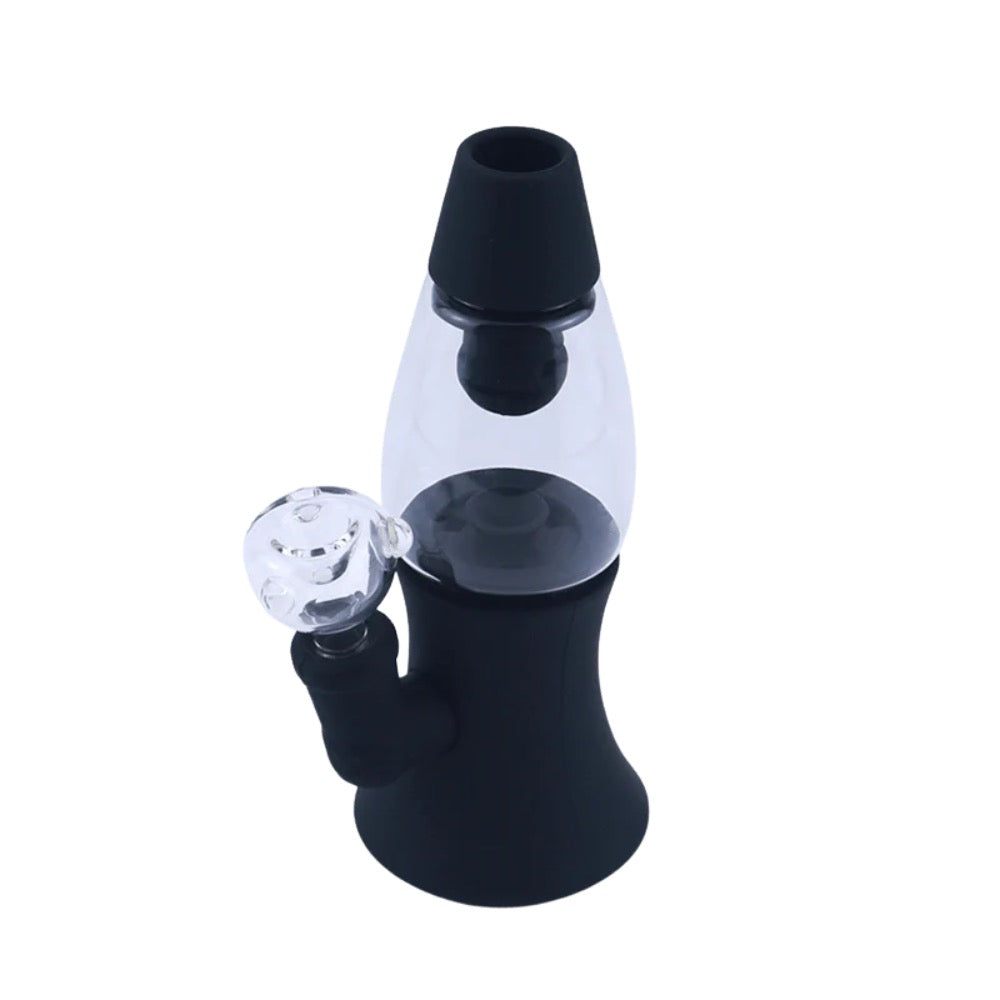 Cloud 8 Lava Lamp Silicone & Glass Water Pipe | Black