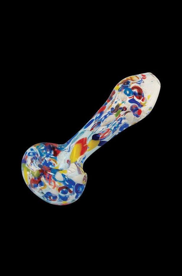 GC The Paint Splatter Colorful Frit Glass Pipe