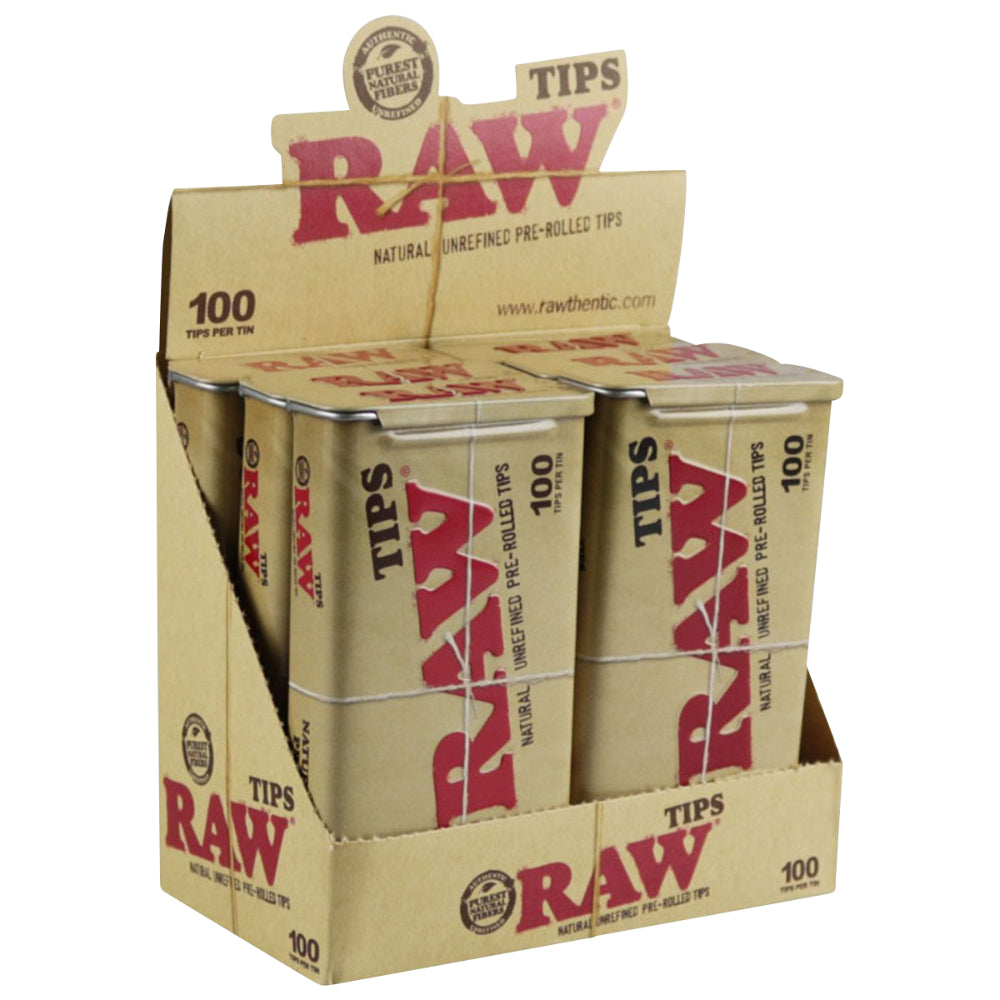 RAW Pre-Rolled Tips - 6 Pack (600 Tips) | Display box