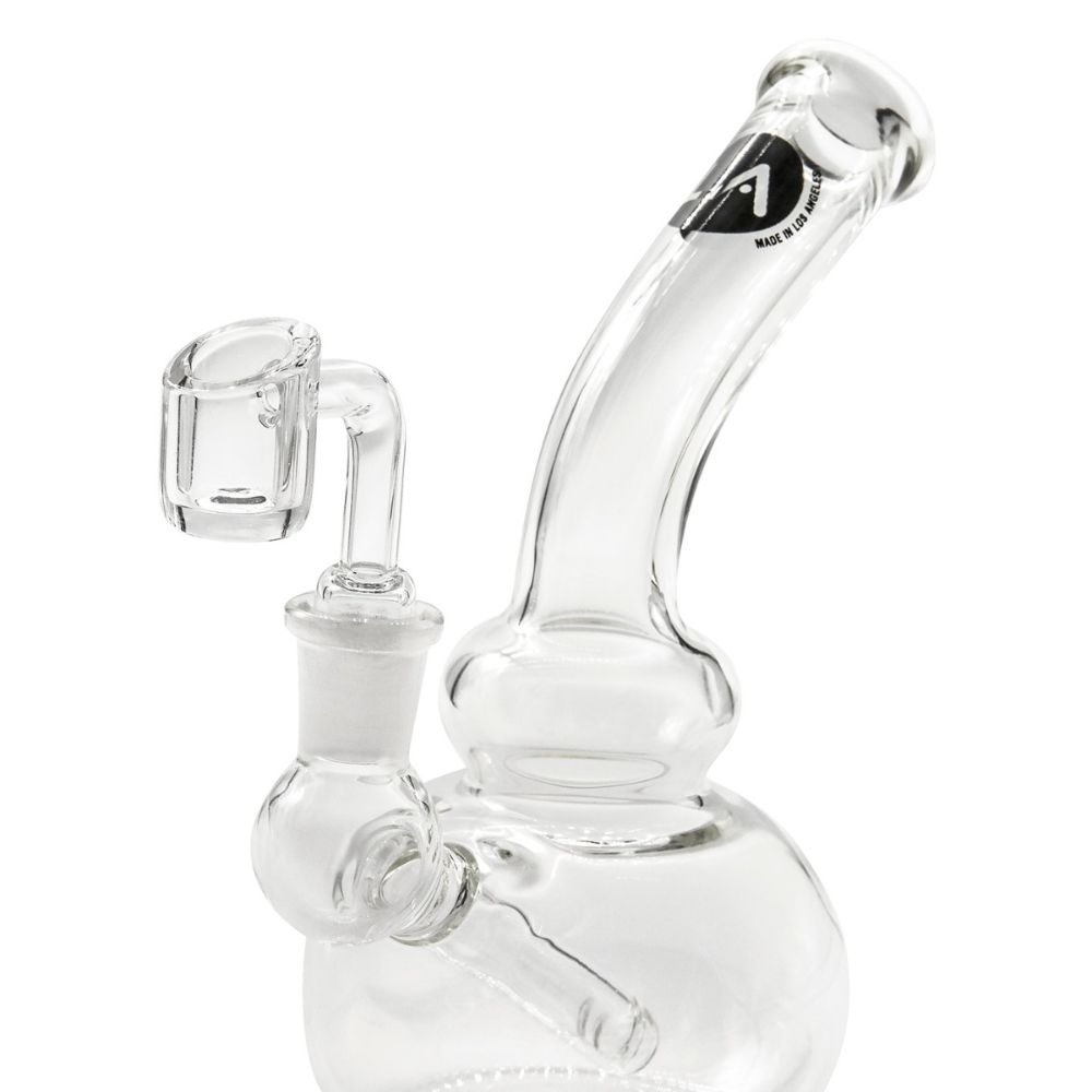 LA Pipes Mini Bubble Base Dab Rig - Close Up Tube