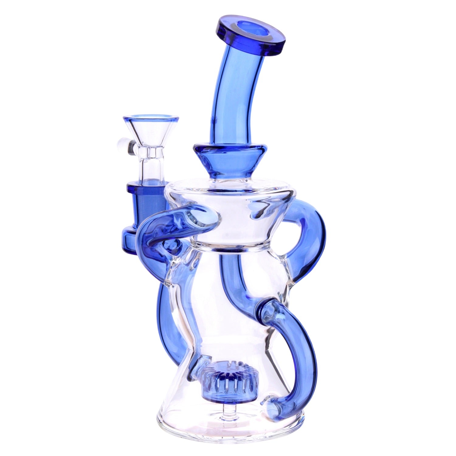 GC Color Perc & Tube Recycler Bong - 7 in.