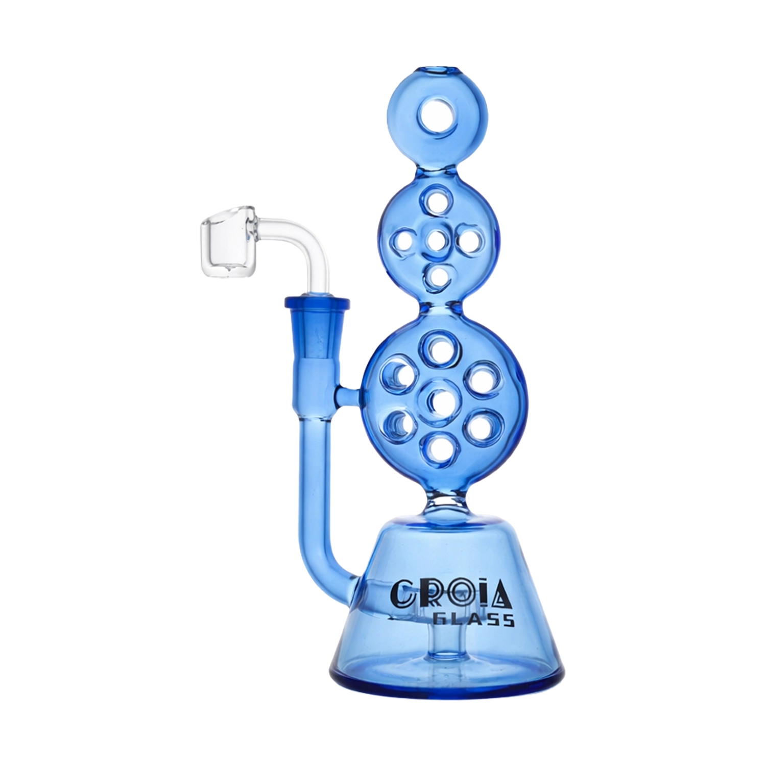 Croia Glass 8" Triple Stack Swiss Perc Recycler Dab Rig | Croia Glass