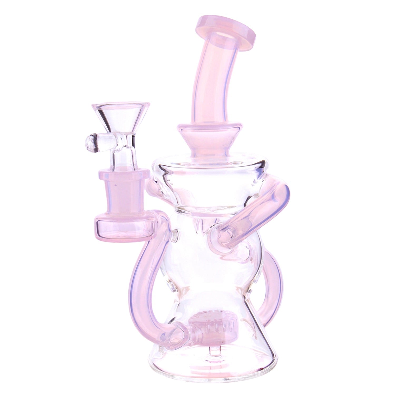 GC Color Perc & Tube Recycler Bong - 7 in.