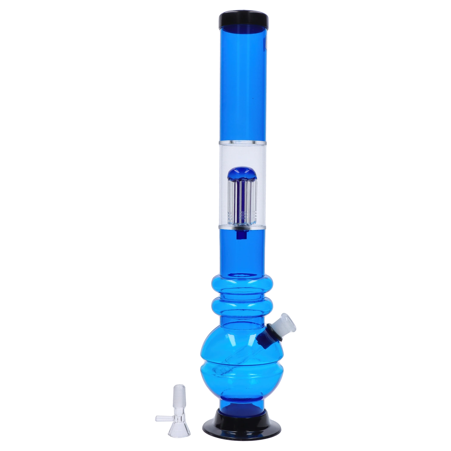 JM Plastics Bubble Base with Glass Perc Acrylic Bong