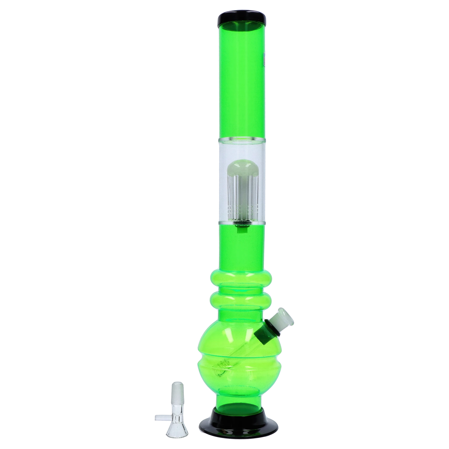 JM Plastics Bubble Base with Glass Perc Acrylic Bong