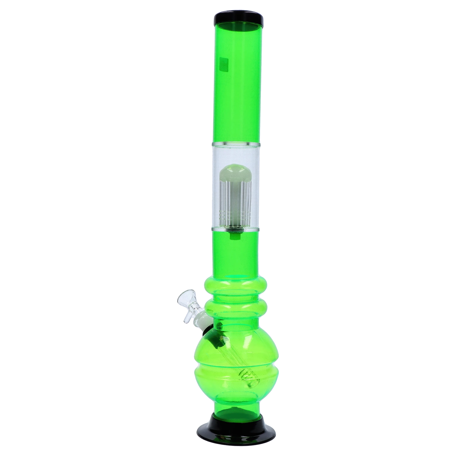 JM Plastics Bubble Base with Glass Perc Acrylic Bong