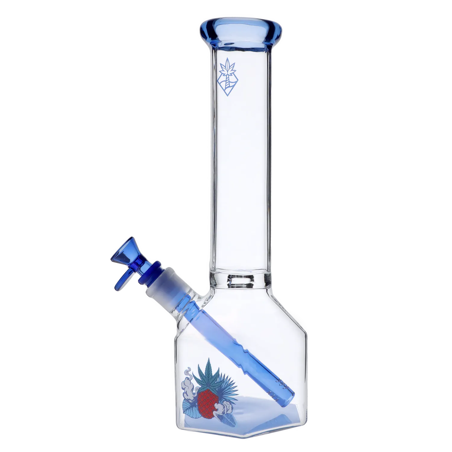 Cabana Cannabis Co. Pineapple Water Pipe Light Blue - 12in