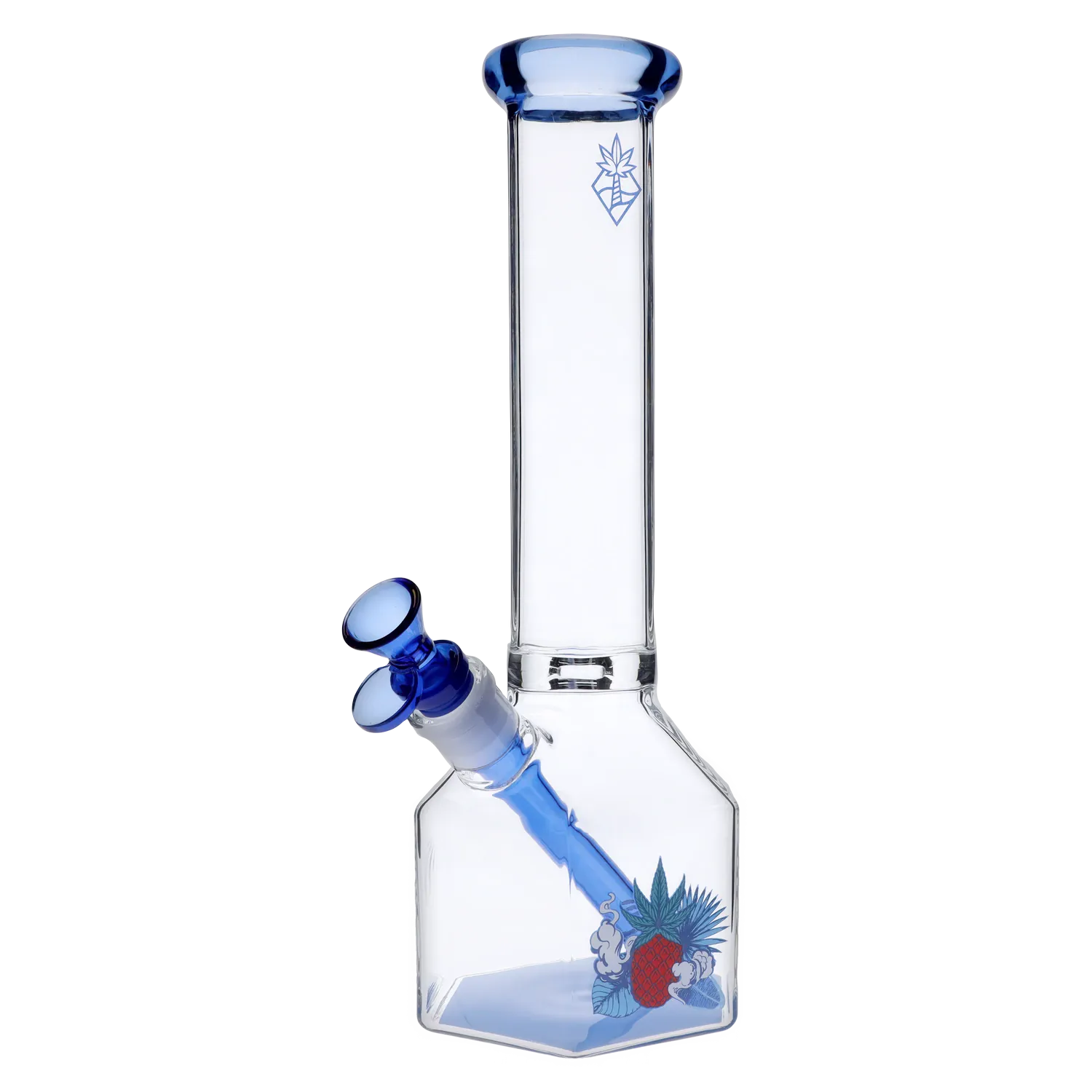 Cabana Cannabis Co. Pineapple Water Pipe Light Blue - 12in