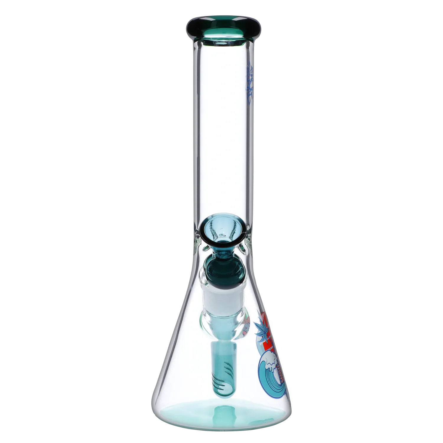 Cabana Cannabis Co. Surf Board Water Pipe Teal - 10in
