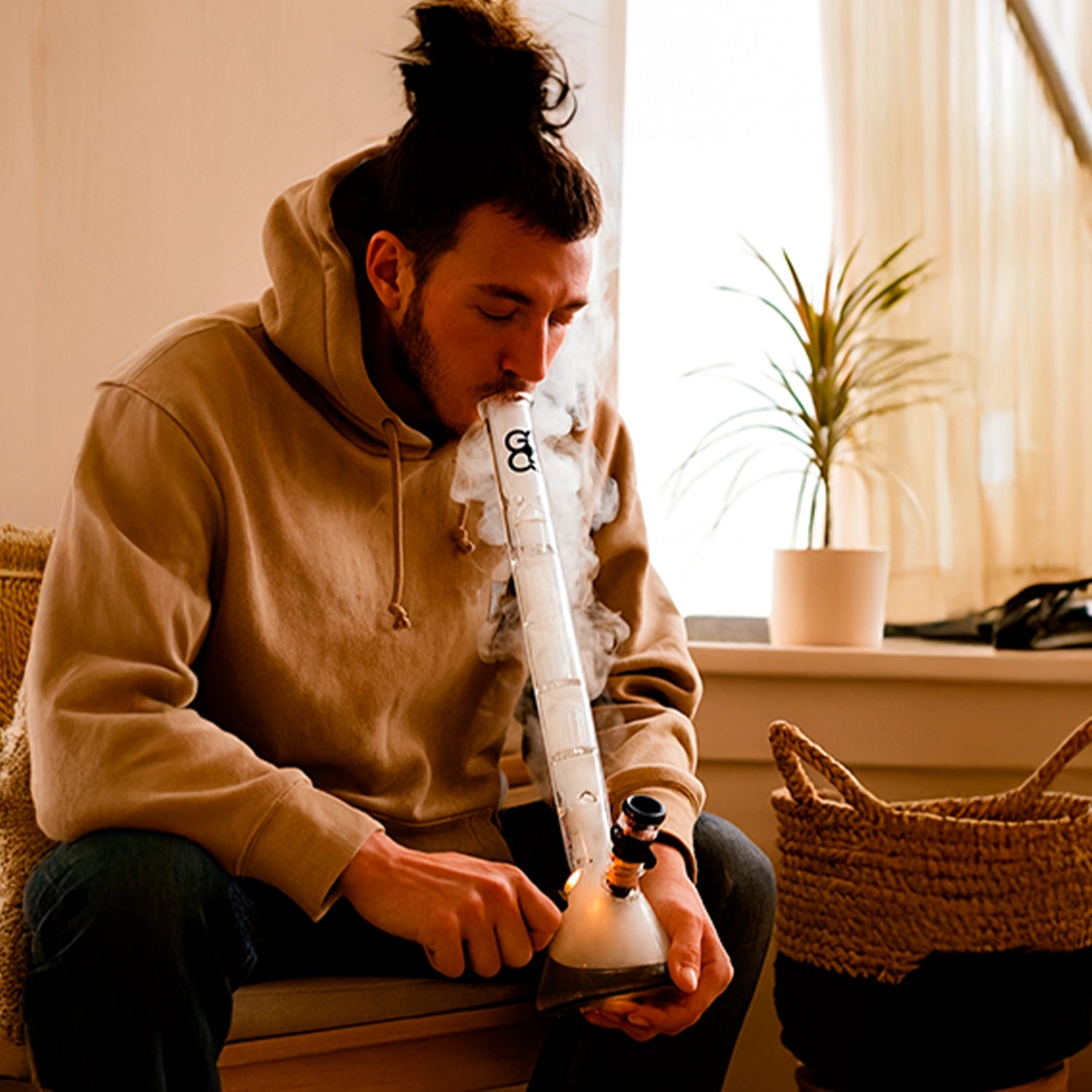 Glasscity Beaker Ice Bong with Double Tree Percolator