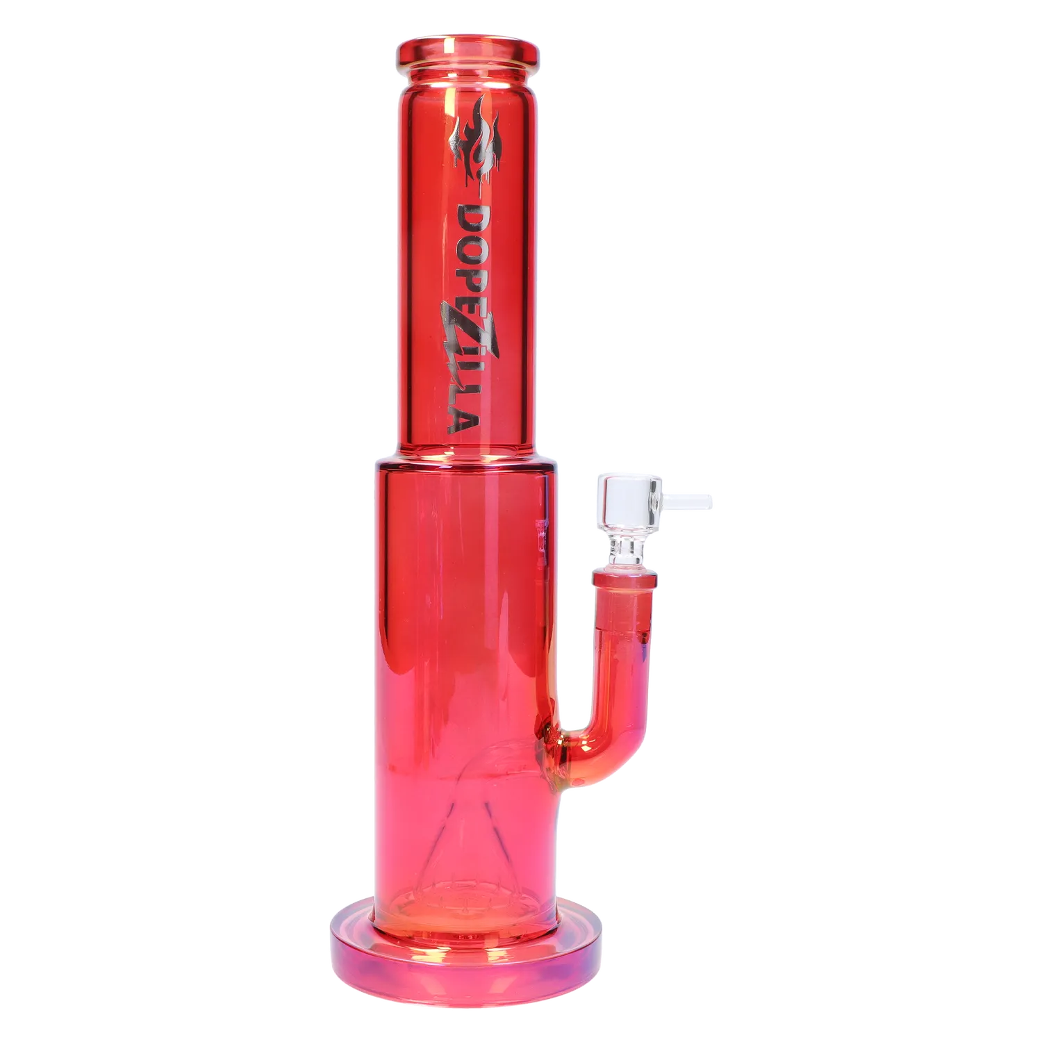 Dopezilla Elemental Dragon Straight Tube Water Pipe 13 in. Red