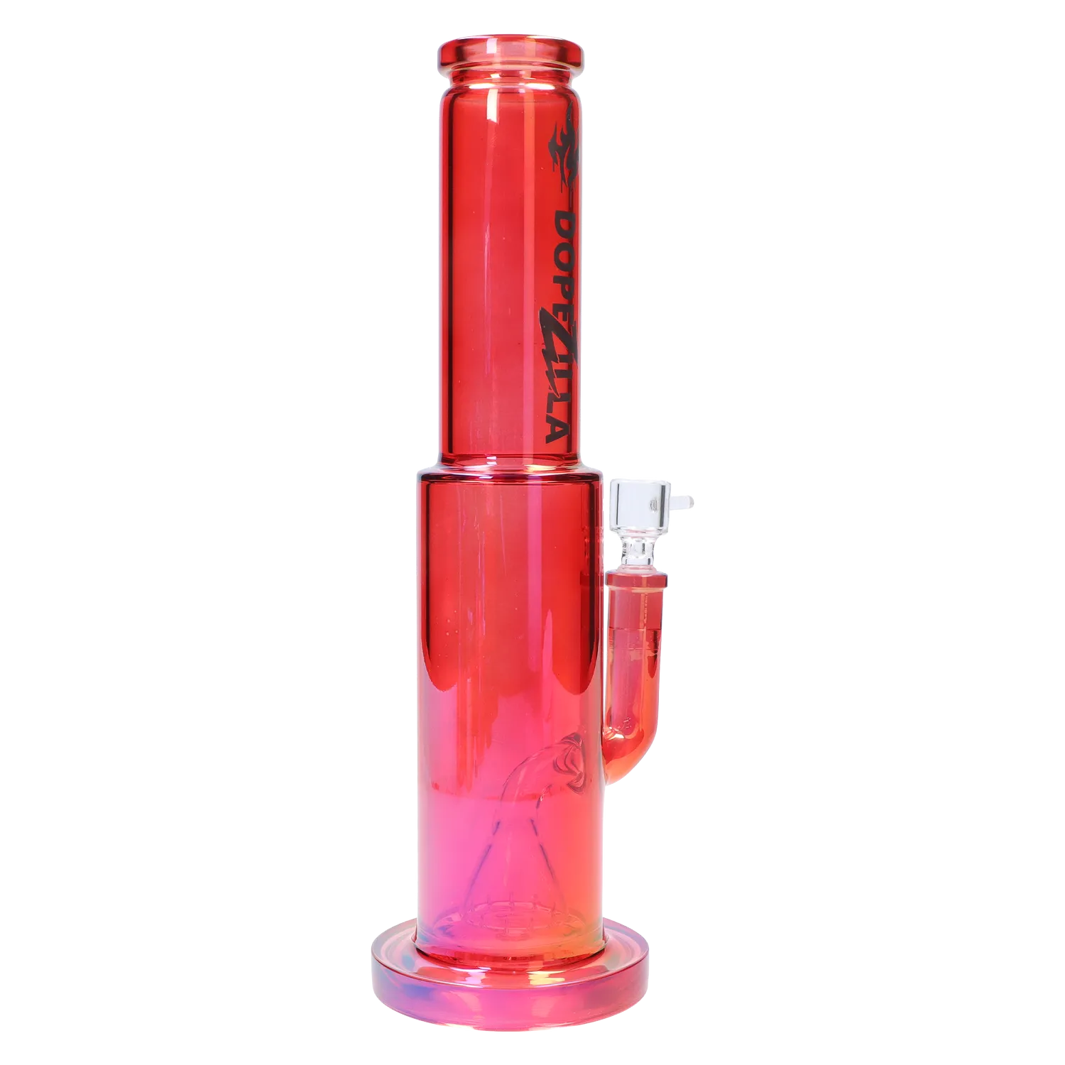 Dopezilla Elemental Dragon Straight Tube Water Pipe 13 in. Red