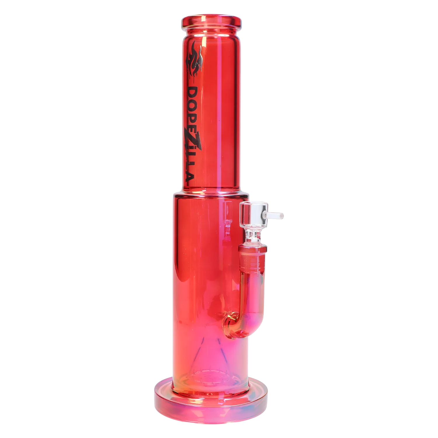 Dopezilla Elemental Dragon Straight Tube Water Pipe 13 in. Red