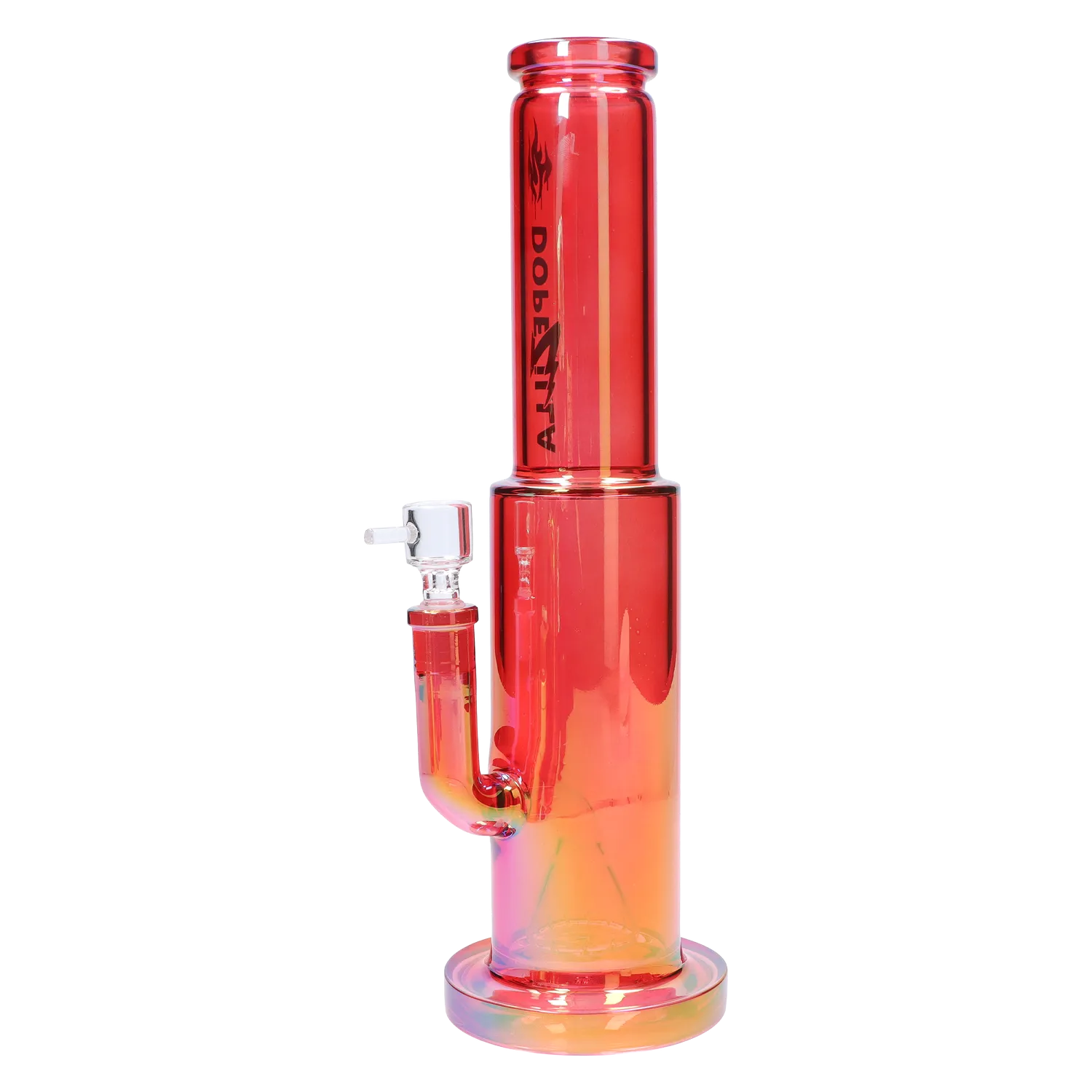 Dopezilla Elemental Dragon Straight Tube Water Pipe 13 in. Red