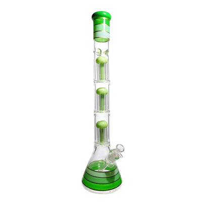 GC Triple Chamber Mushroom Perc Beaker Water Pipe - 22 in.