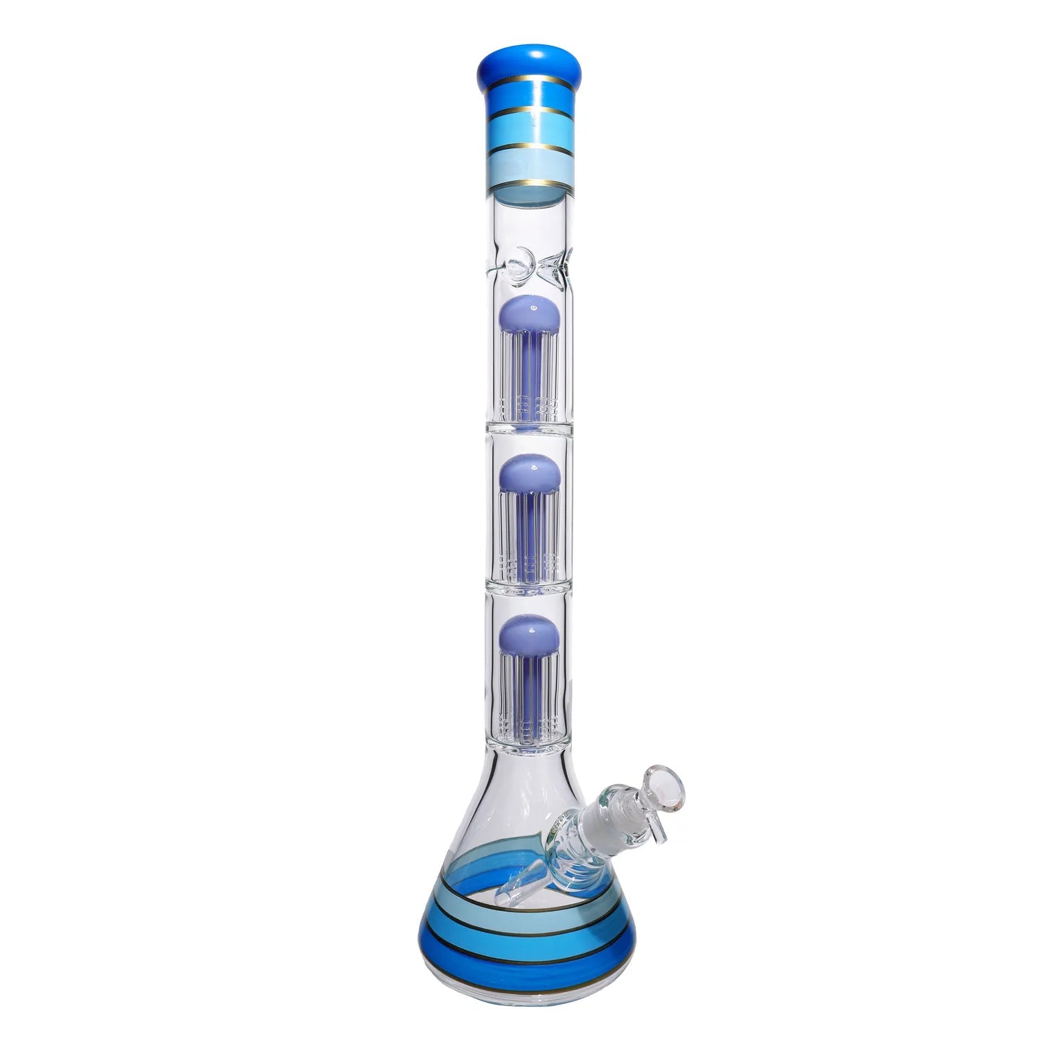 GC Triple Chamber Mushroom Perc Beaker Water Pipe - 22 in.