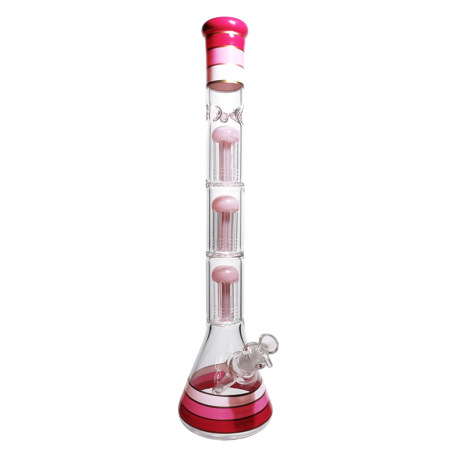 GC Triple Chamber Mushroom Perc Beaker Water Pipe - 22 in.