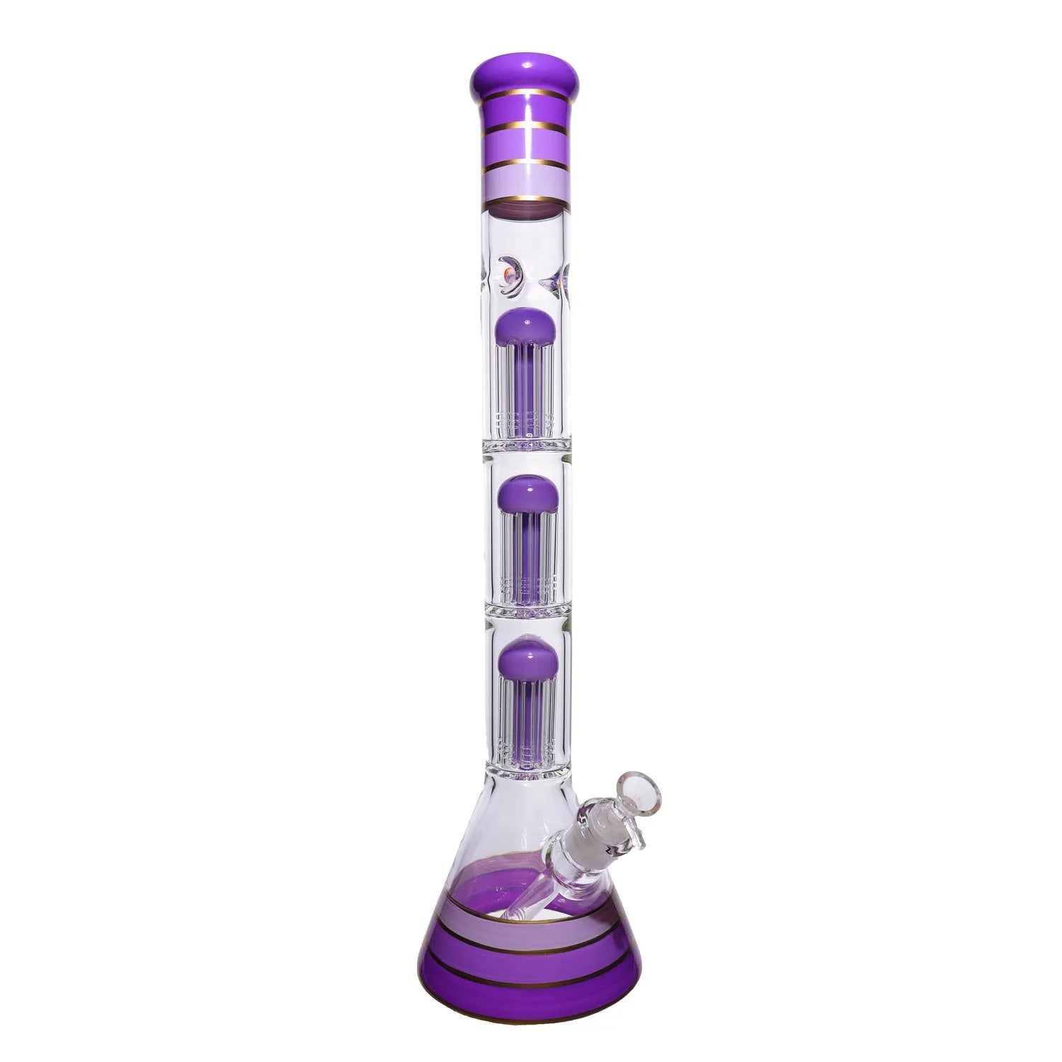 GC Triple Chamber Mushroom Perc Beaker Water Pipe - 22 in.