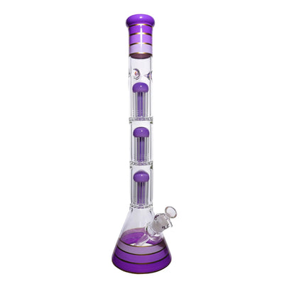 GC Triple Chamber Mushroom Perc Beaker Water Pipe - 22 in.
