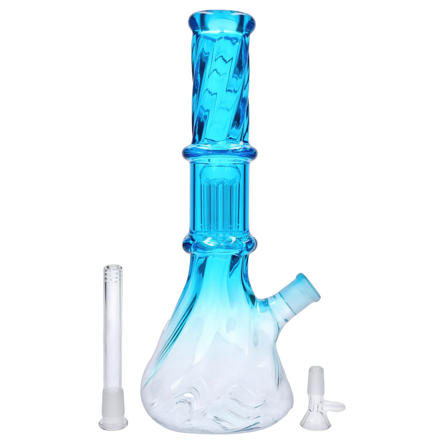 GC Twisted Neon Beaker with Tree Perc
