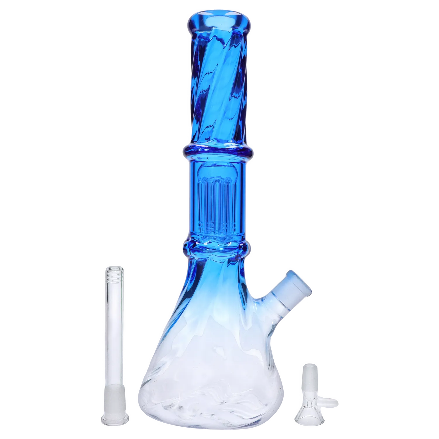 GC Twisted Neon Beaker with Tree Perc