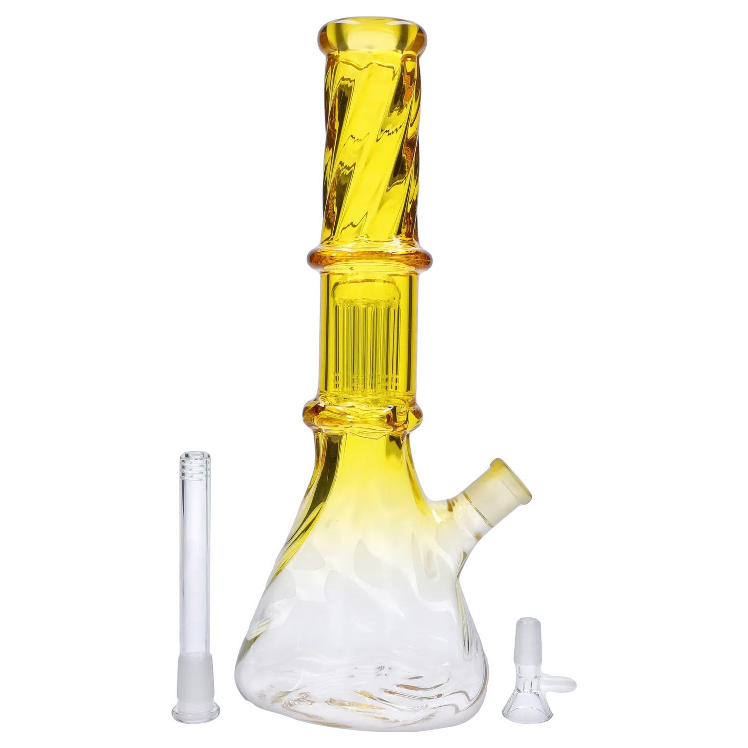 GC Twisted Neon Beaker with Tree Perc