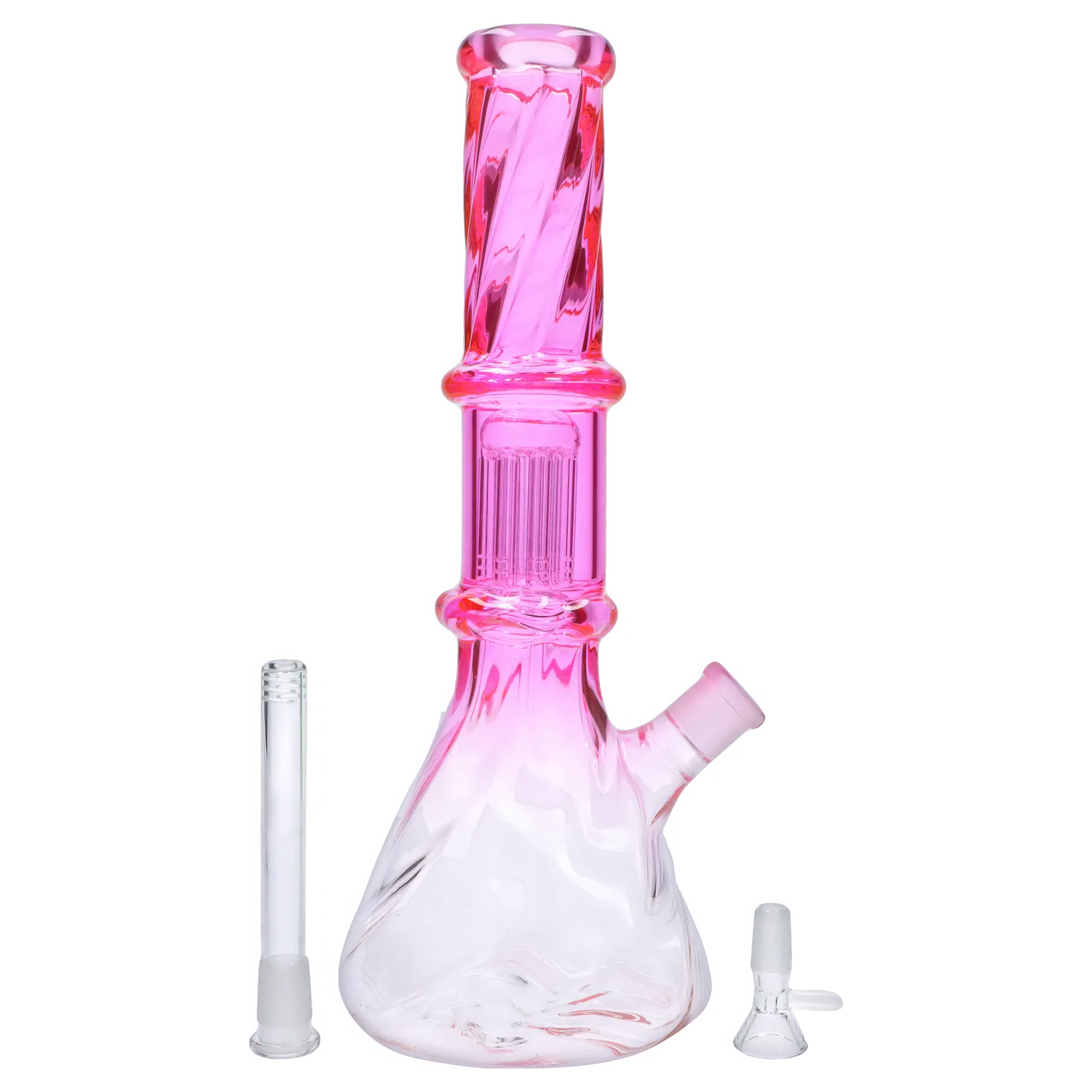GC Twisted Neon Beaker with Tree Perc