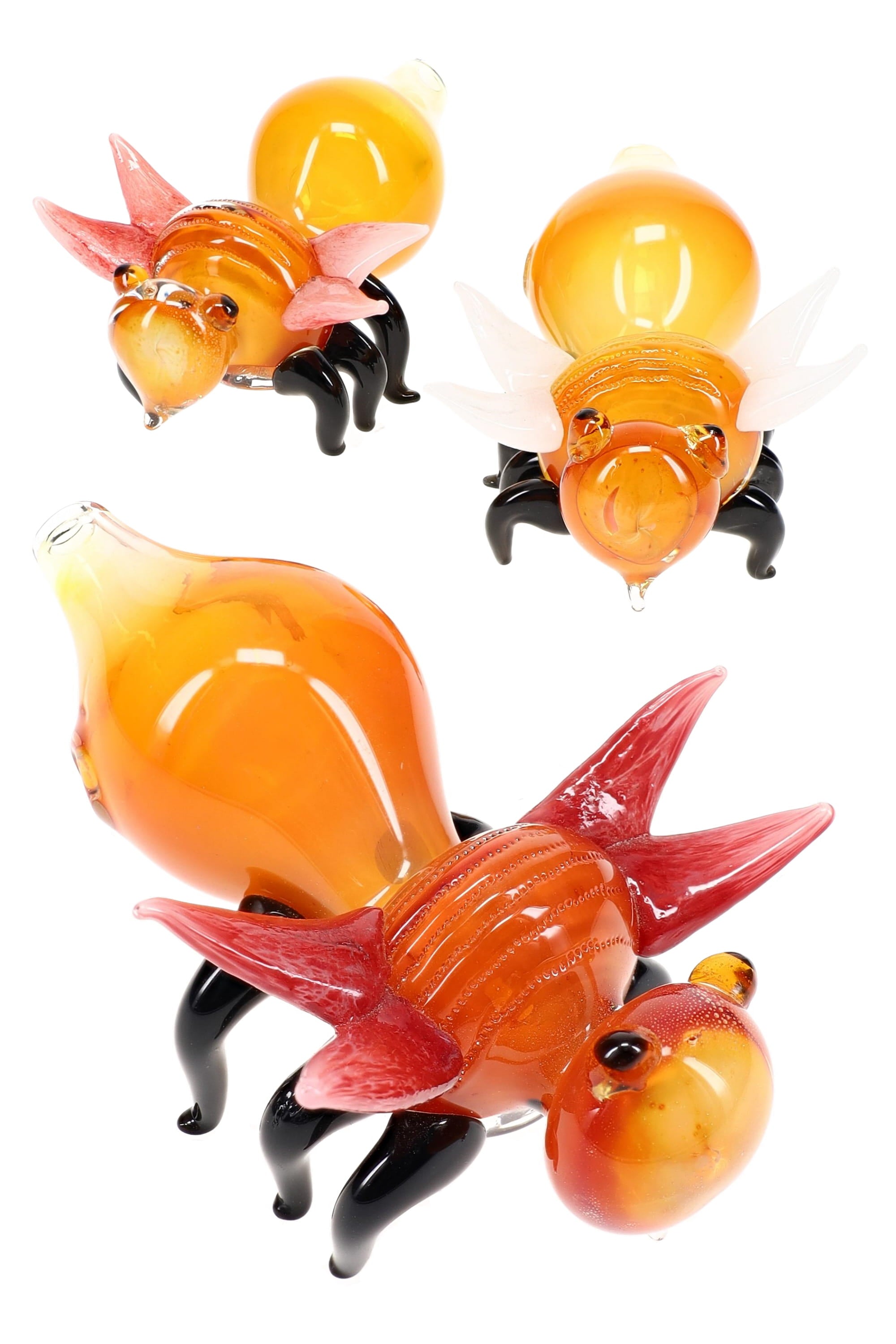 Primate Glass Gold Fumed Color-Change Glass Fly Pipe “Honey Hustler” – Assorted
