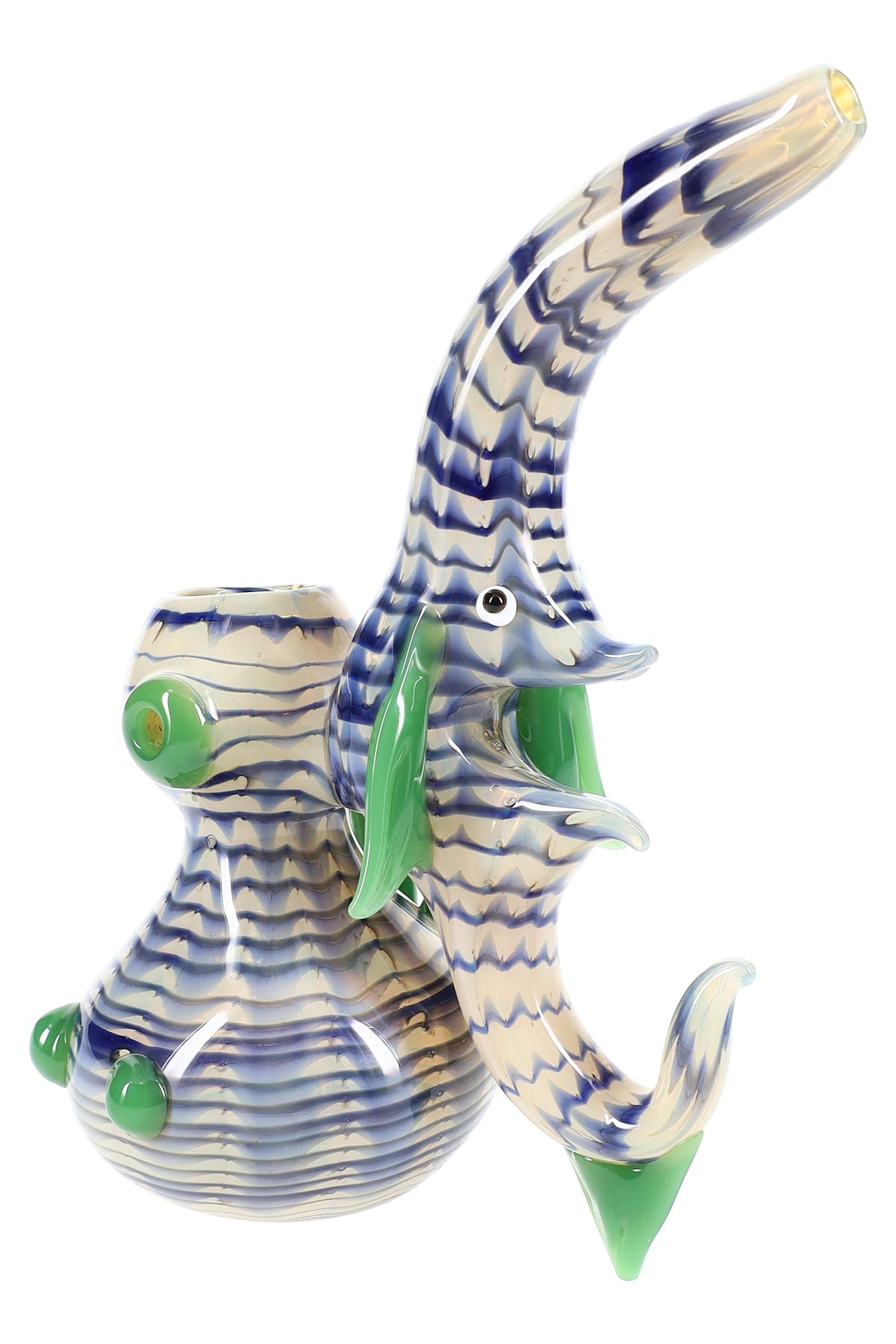 Primate Glass 6.5″ Spiky Color-Changing Sherlock Bubbler