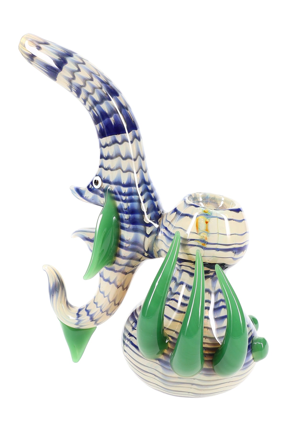 Primate Glass 6.5″ Spiky Color-Changing Sherlock Bubbler