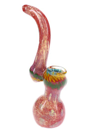 Primate Glass Silver Fumed Frit Sherlock Bubbler “Frit Wizard” – 6½″ – Assorted Colors
