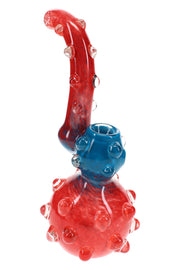 Primate Glass Thick Frit Sherlock Bubbler “Marble Maven” – 9″ – Assorted Colors