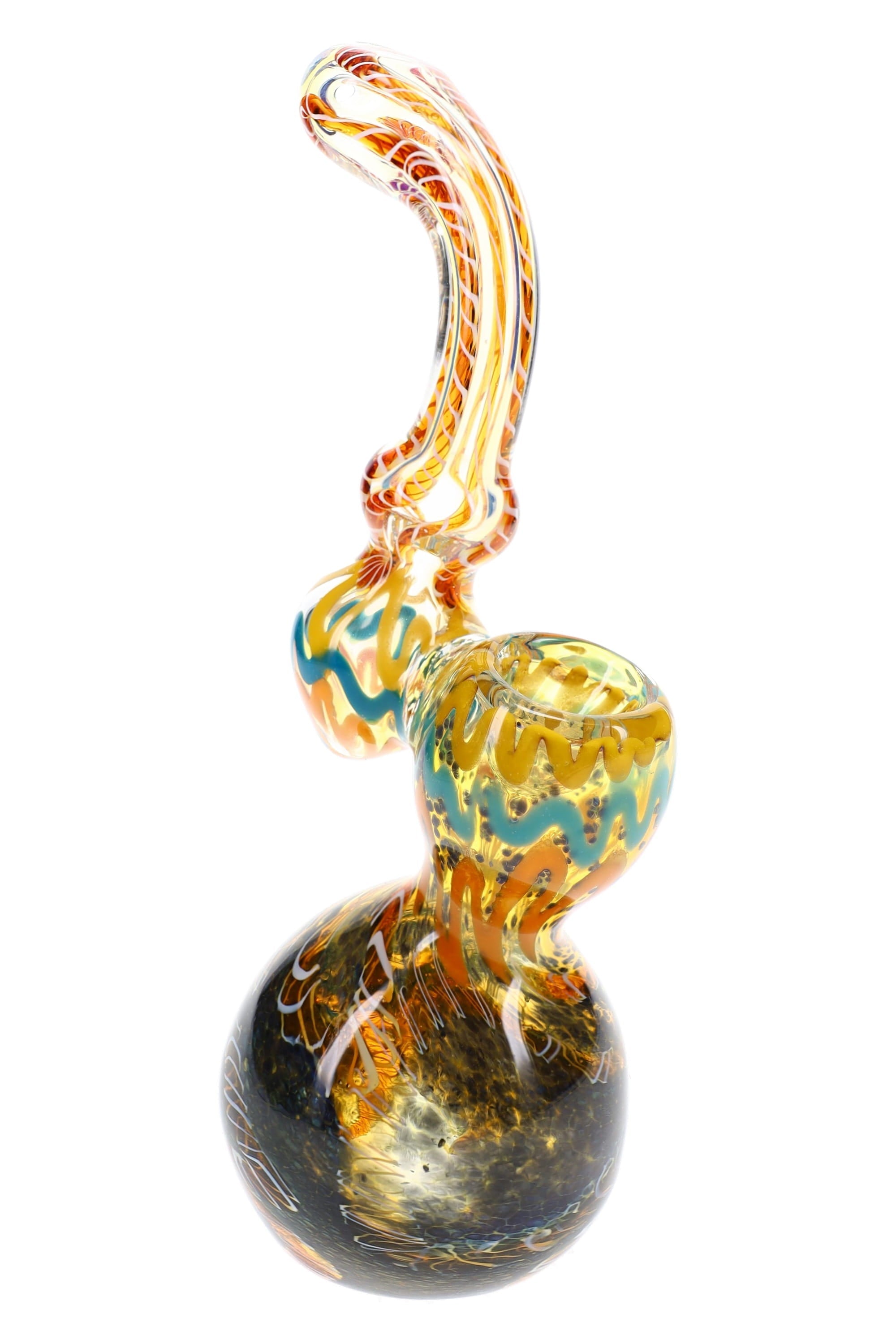 Primate Glass Silver Fumed Frit Sherlock Bubbler “Frit Wizard” – 7″ – Assorted Colors