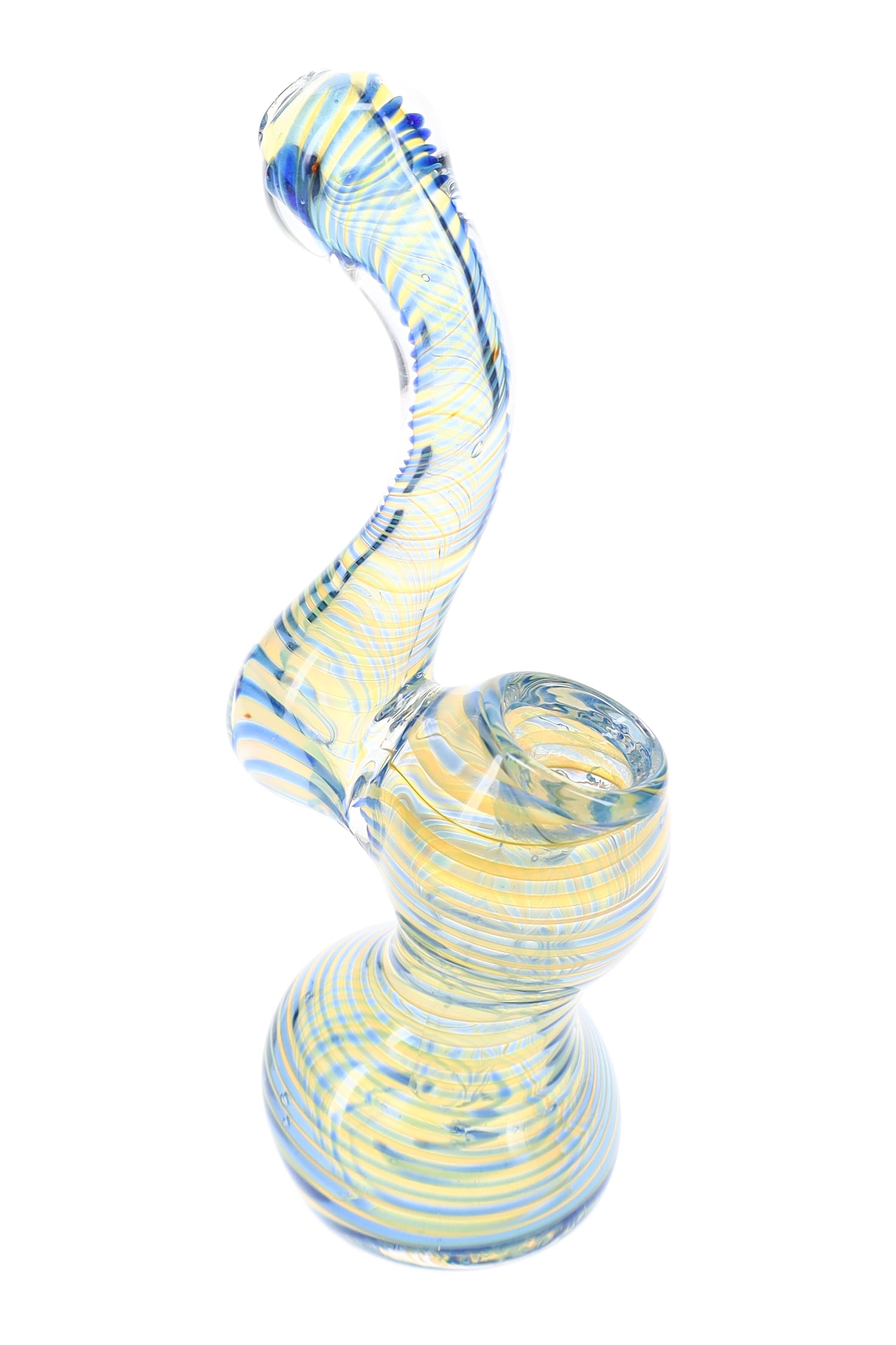 Primate Glass Color-Changing Spiral Sherlock Bubbler “Mini Wizard” – 5″ – Assorted Colors