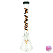 18" x 9mm Halloween Special Drop 18inch 9mm Beaker Bong Black Top Pumpkin