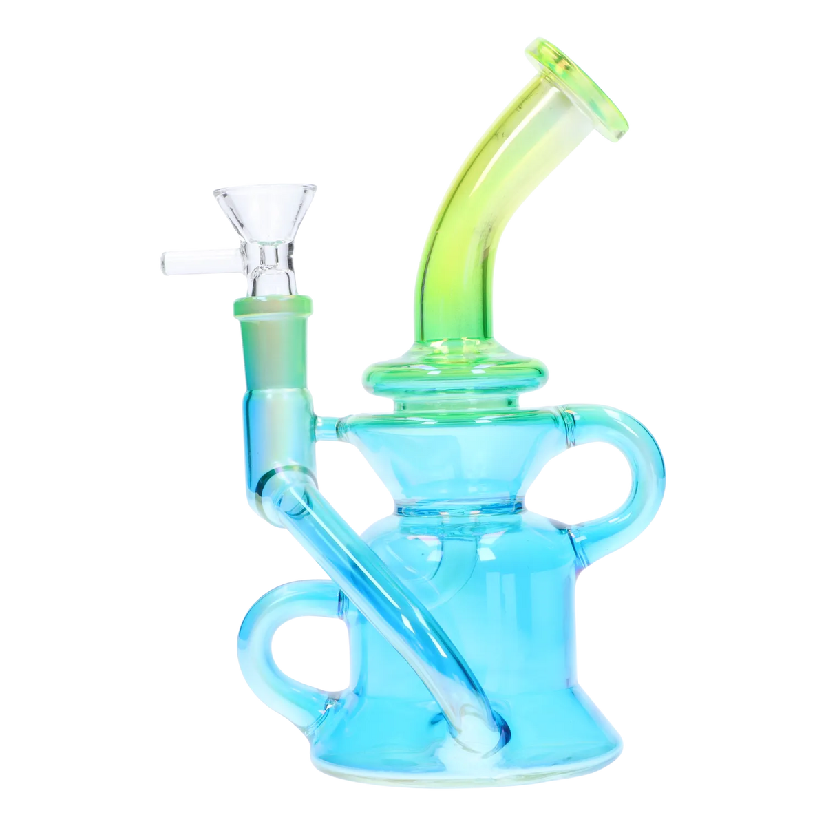 GC Bright Electroplated Recycler Bong - 8 in.