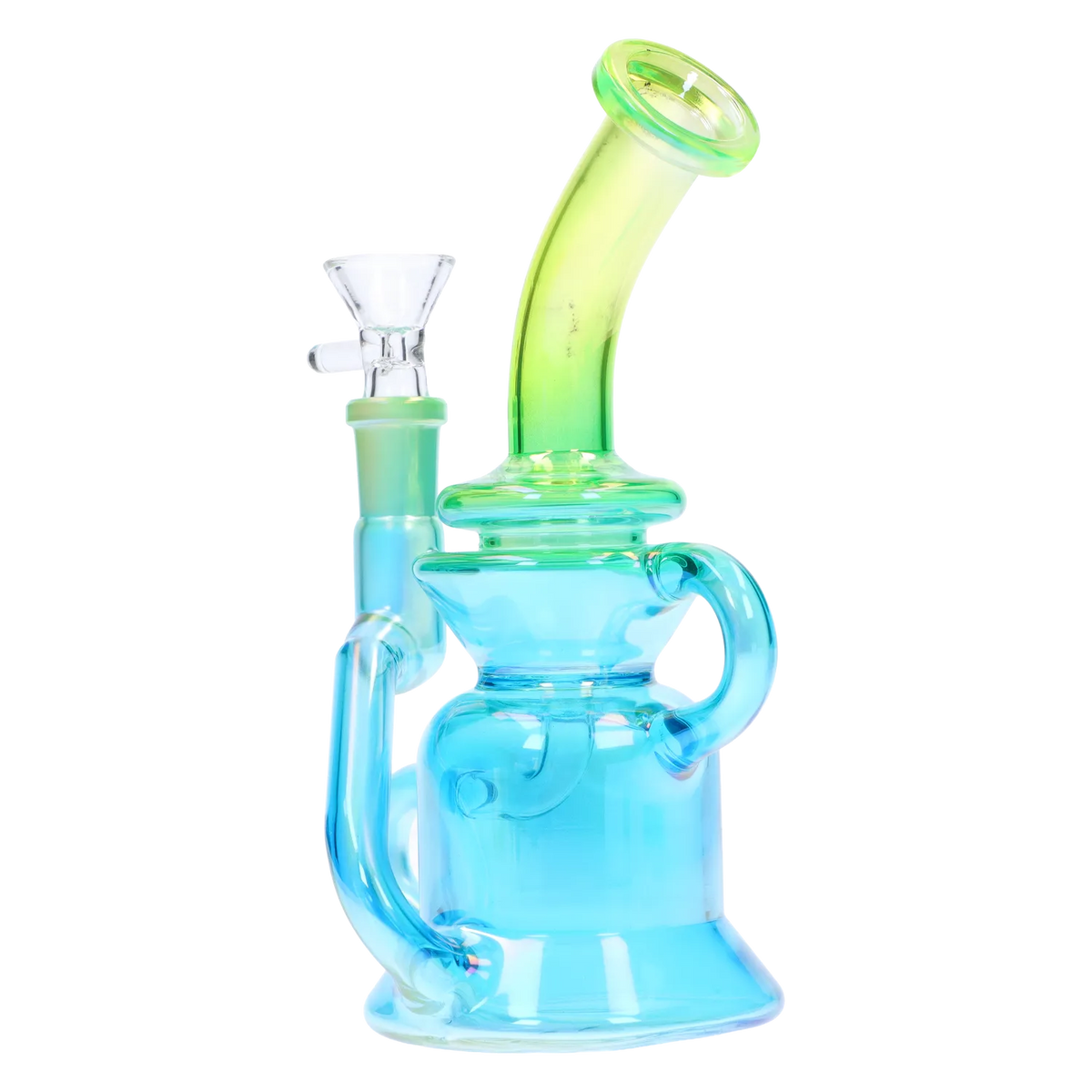 GC Bright Electroplated Recycler Bong - 8 in.