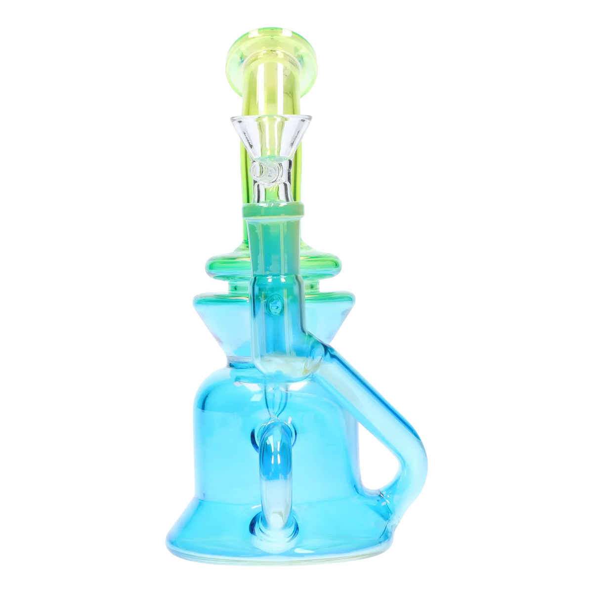 GC Bright Electroplated Recycler Bong - 8 in.