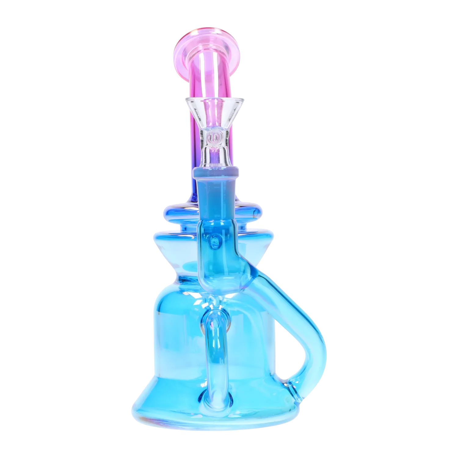 GC Bright Electroplated Recycler Bong - 8 in.