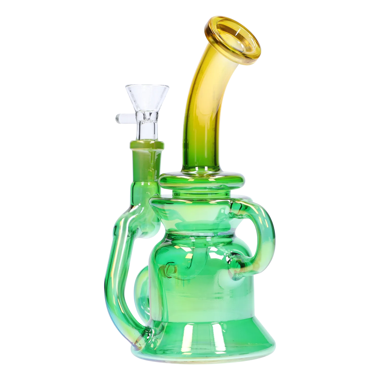 GC Bright Electroplated Recycler Bong - 8 in.