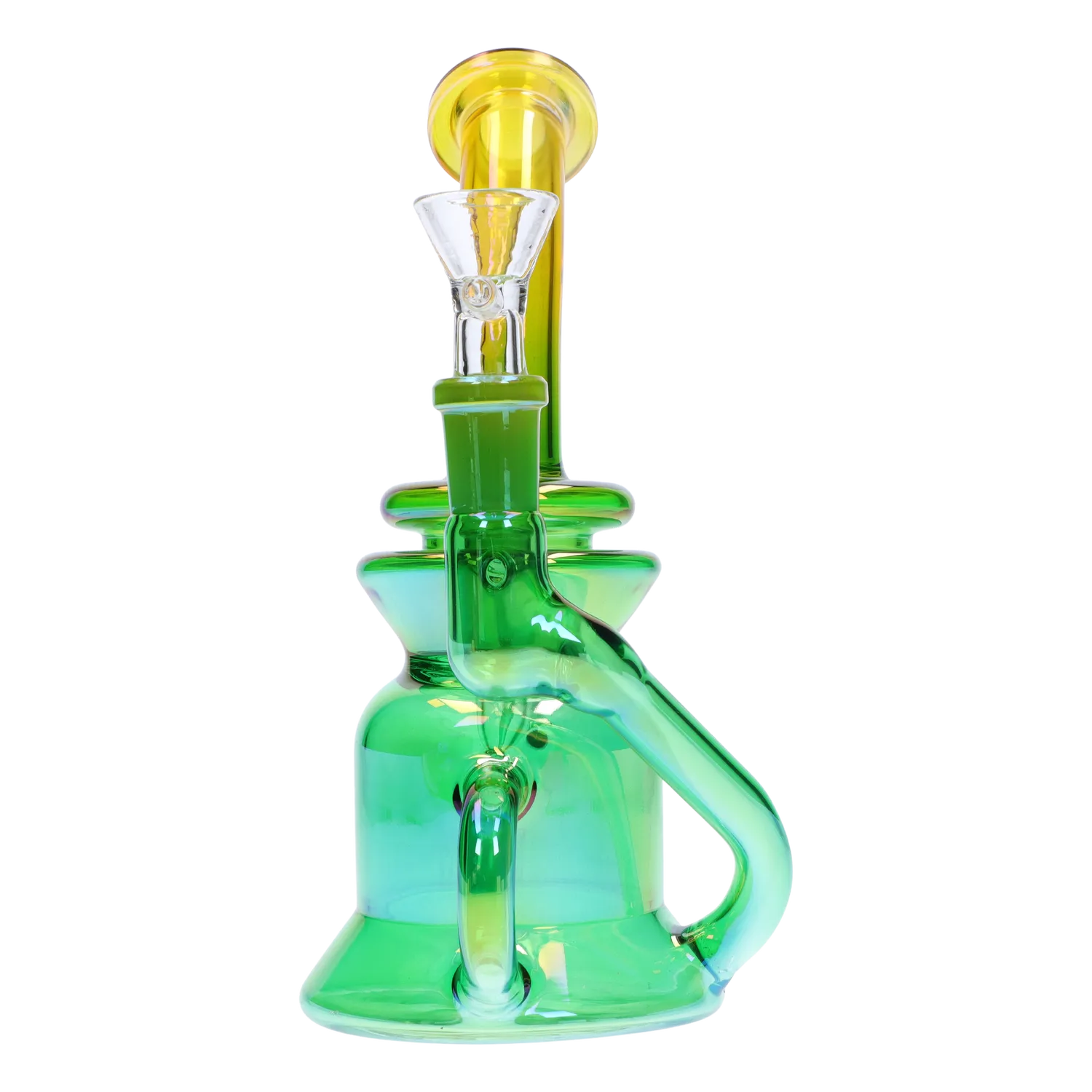 GC Bright Electroplated Recycler Bong - 8 in.