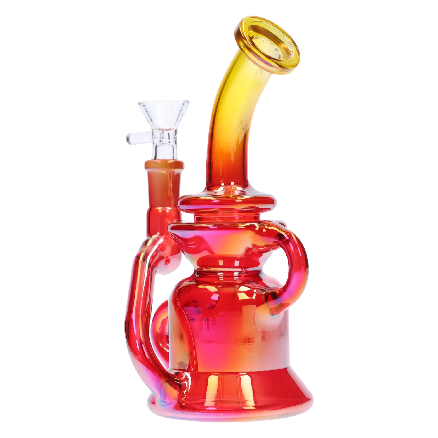 GC Bright Electroplated Recycler Bong - 8 in.
