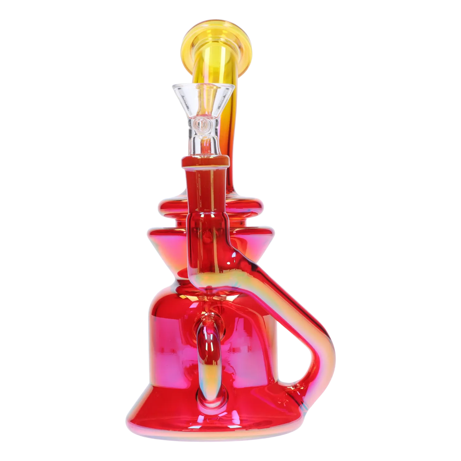 GC Bright Electroplated Recycler Bong - 8 in.