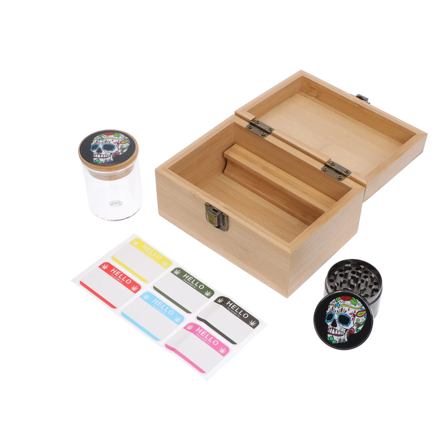 GC Small bamboo Smoking Kit (Flowing skull)