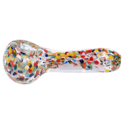 GC 3.5" Spoon pipe In Clear Speckled